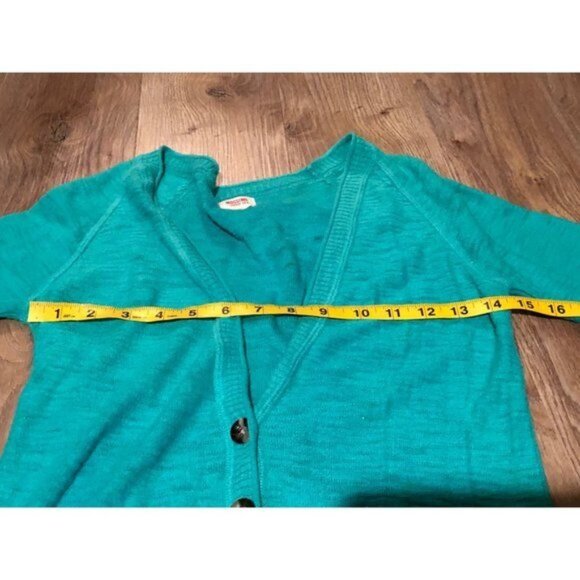 Mossimo 100% Cotton V-Neck Green Sweater- XS - Picture 6 of 7